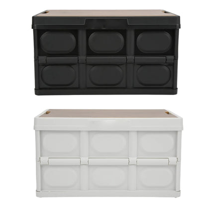 Folding Storage Box  with Wooden Panel for Outdoor