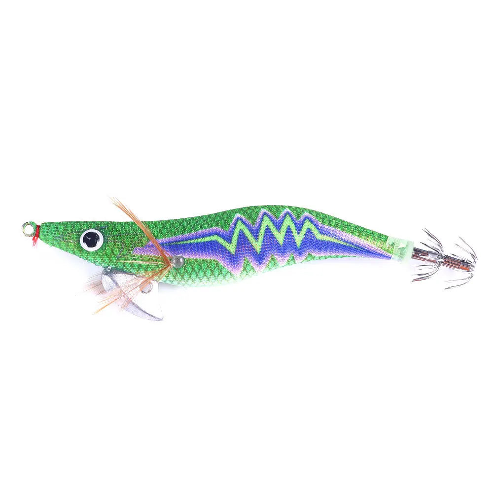 Artificial Hard Bait Luminous Squid Jig Sea Fishing Lure   Shrimp Cuttlefish Squid Rig