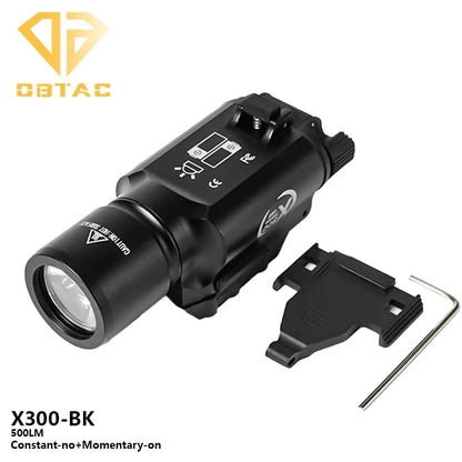 Metal Flashlight Strobe Scout Light Hunting Weapon Scout Light Fit 20mm Rail