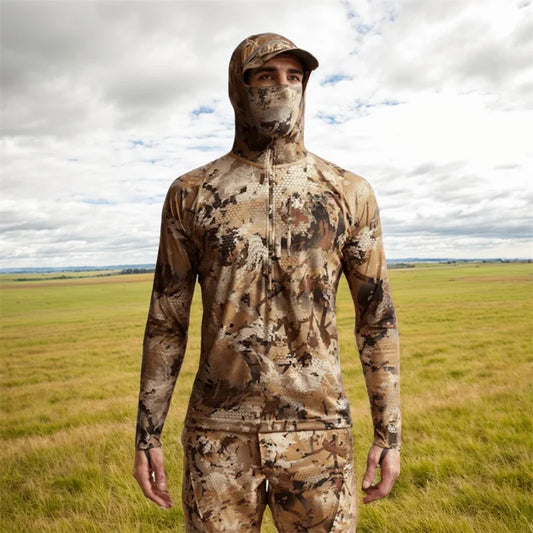 Lightweight hoodie camouflage clothing Mask pullover hunting fishing hoodie