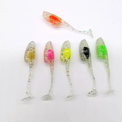 150Pcs Fishing Soft Lures 5cm/1.3g Silicone Artificial Soft Bait For Sea Rockfish Fishing Equipment Wobbler Fishing Tackle Pesca