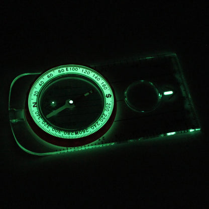 Luminous Compass Shockproof Waterproof Mountaineering Compass High Accuracy Outdoor with Magnifier for Climbing Biking Exploring
