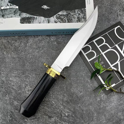 Tactical Hunting Straight Knife, High Hardness 9Cr13Mov Blade Outdoor Knife, Multi-purpose Mountaineering Camping Pocket Knife