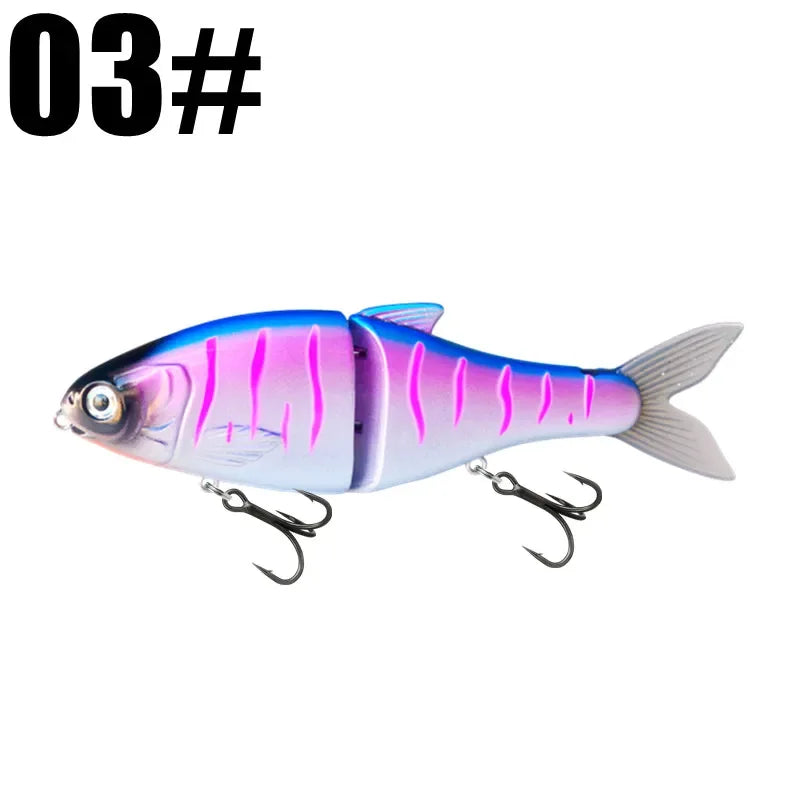 GRS Glider Fishing Lures  Glide Bait Jointed Swimbait Artificial Hard Baits Lures with Treble Hooks