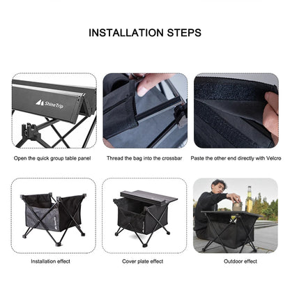Folding Table Under Storage Bag Outdoor Camping Folding Storage Bag Table