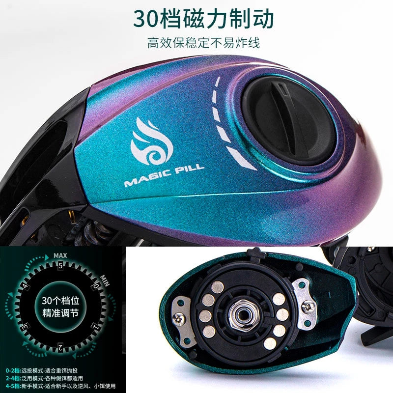Hasida Magic Ball Double Line Cup Waterdrop Reel Lightweight Compact Metal Fishing Reel Long Casting Ideal For Fishing Sports