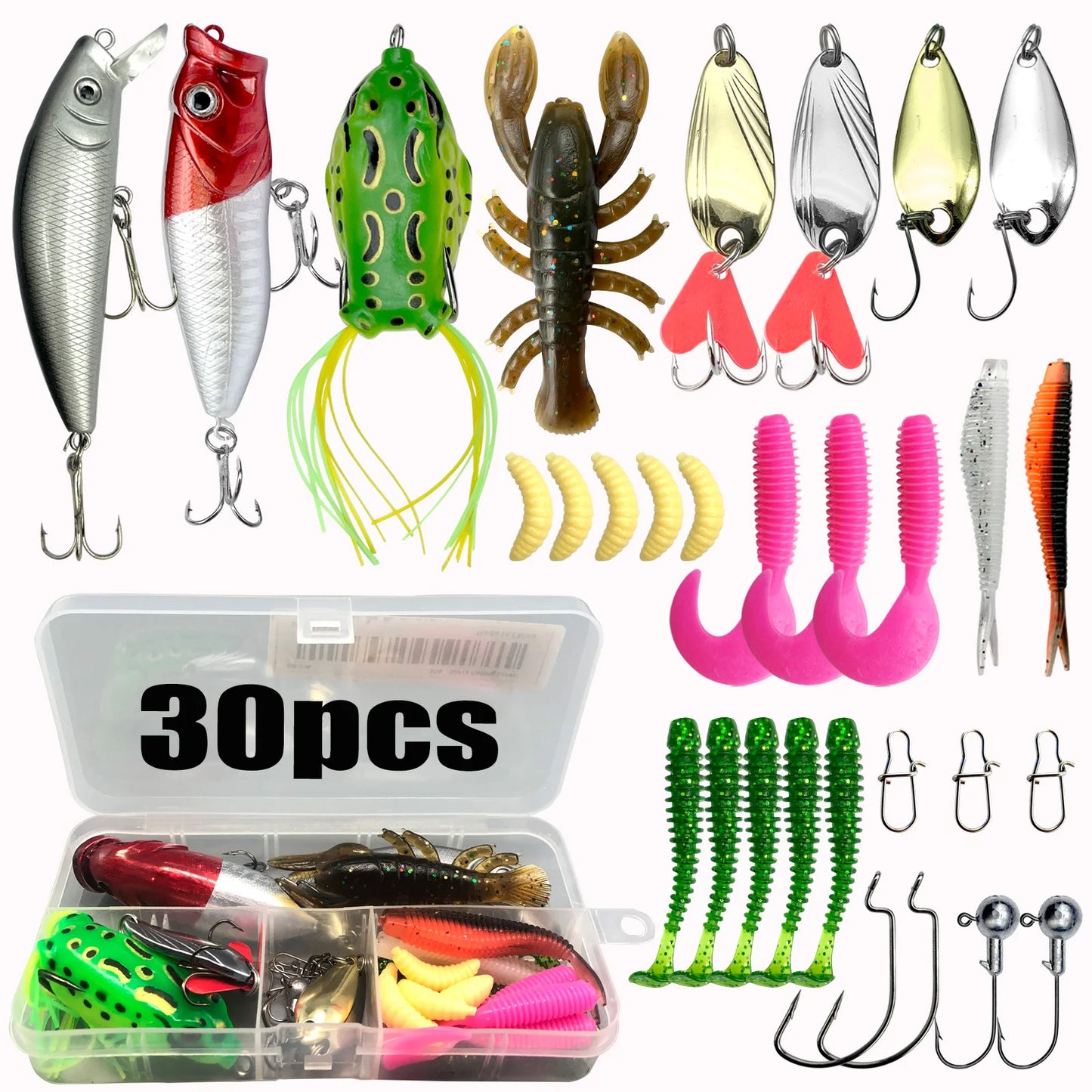 Fishing Lures Set Soft Hard Baits Metal Jig Spoon Gear Layered For Bass Pike Crankbait Tackle Accessories