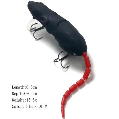 Mouse Lure Artificial Plastic Mouse Fishing Lure Swimbait Floating baits