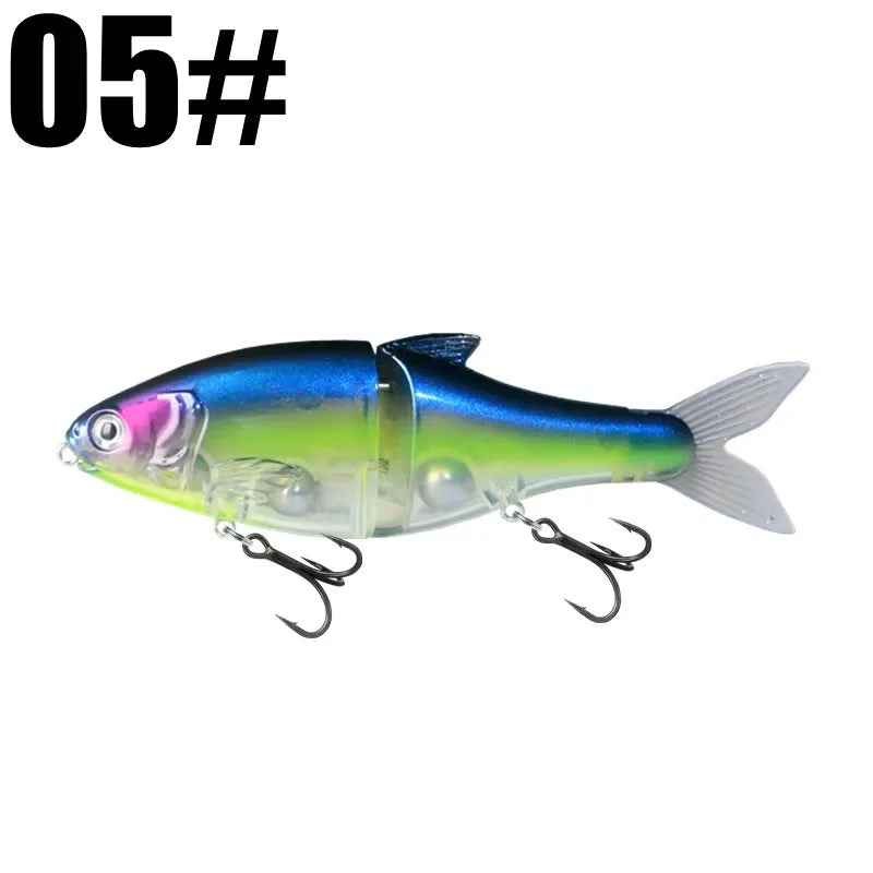 GRS Glider Fishing Lures  Glide Bait Jointed Swimbait Artificial Hard Baits Lures with Treble Hooks