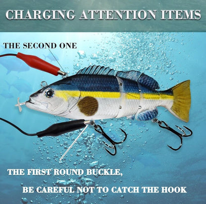 New Fishing Bait Electric Auto Swimming Luress 4-Segment Wobblers For Outdoor Sport Swimbait Fishing Lure USB Rechargeable