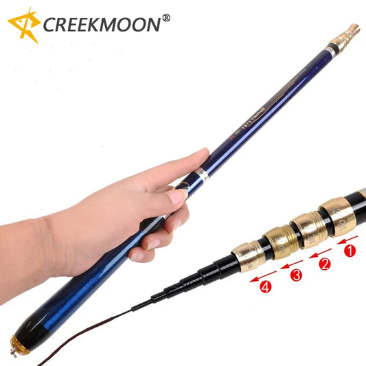 Carbon Fiber 4 Positioning Carp Fishing Rods   Telescopic Stream Feeder Pole Ultralight Hard Accessory Hand Fishing Rods