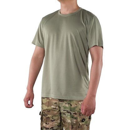 Men Summer Short Sleeve T-Shirt   Workout Hiking, hunting