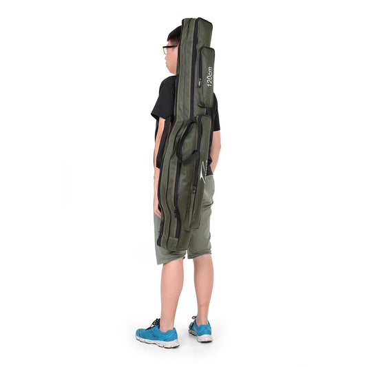Portable Folding Fishing Rod Carrier Canvas Fishing Pole