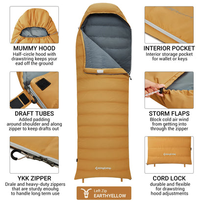 Sleeping Bag, Camping Sleeping Bag, Lightweight Camping Essentials Gear Accessories Hiking Sleep Must Haves