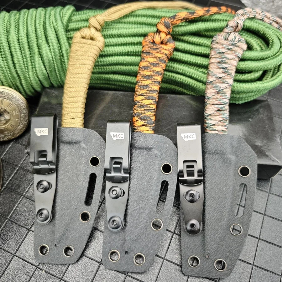 Outdoor Professional Hunting Knife with Sheath MKC 440c Blade Self-defense Tactical Defense Tool Mountaineering Knife Men's Gift