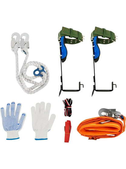 Tree Pole Climbing Spike Set Adjustable Stainless Steel Tree Pole Climbing Equipment for Outdoor Jungle Survival Fruit Picking