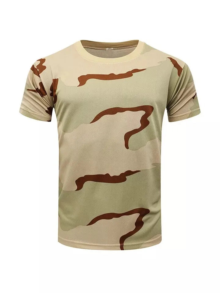 Men's Camo 3d Printed Shirt Outdoor Sports Casual Comfortable Clothing