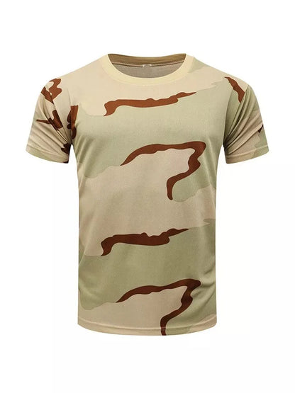 Men's Camo 3d Printed Shirt Outdoor Sports Casual Comfortable Clothing