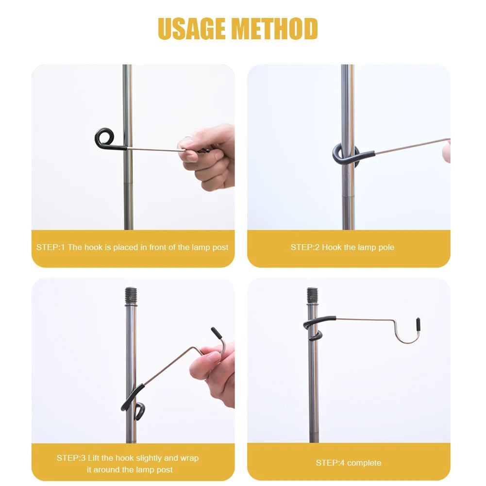 Outdoor Hiking Camping Light Stand Hook
