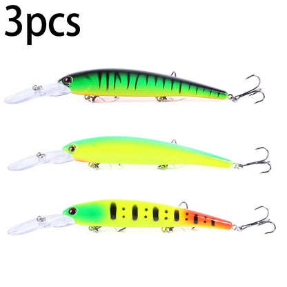 16.5cm 21g 6# Hook Deep Diving Large Minnow Wobbler Lure Artificial Hard Bait Crankbait Bass Pike Walleye Perch Fishing Gear