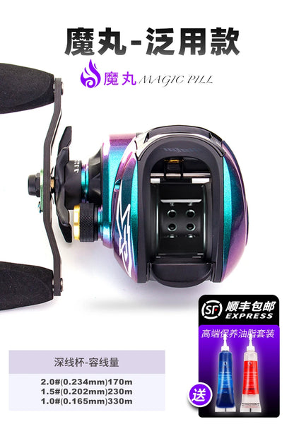 Hasida Magic Ball Double Line Cup Waterdrop Reel Lightweight Compact Metal Fishing Reel Long Casting Ideal For Fishing Sports