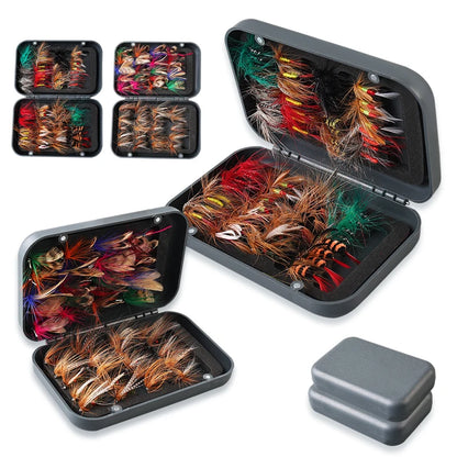65 piece set of artificial fly and insect lure bait for outdoor trout, sea bass, lure bait, and lure bait accessories
