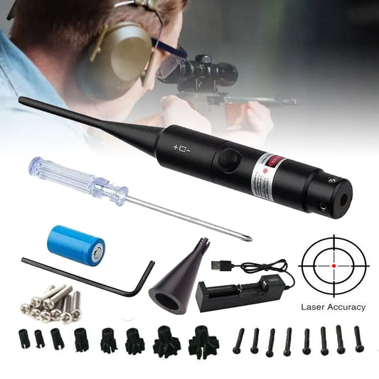 Green/Red Las-er  Calibrator with 18 Adapter Cross-border Aiming Instrument Tool