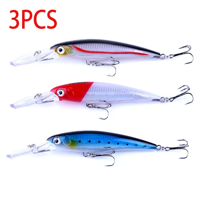 HENGJIA 1pcs Fishing Lures 170mm 30g Plastic Hard Bait Minnow Wobblers For Trolling Lure Bass Crank Bait isca fishing tackles