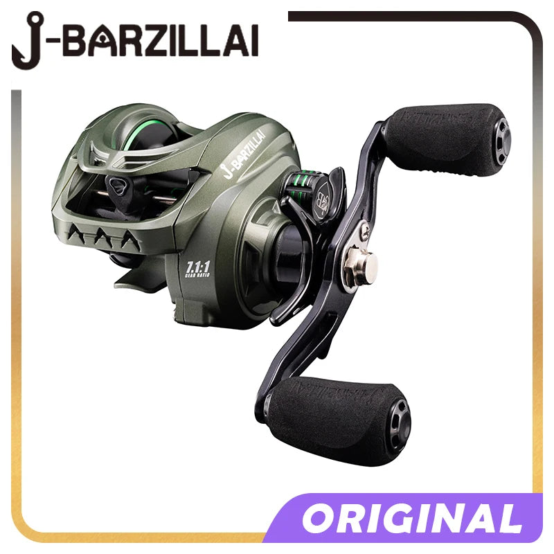 J-BARZILLAI PL 5+1BB 7.0:1 Black 8kg Lure Fishing Baitcasting Fishing Reel