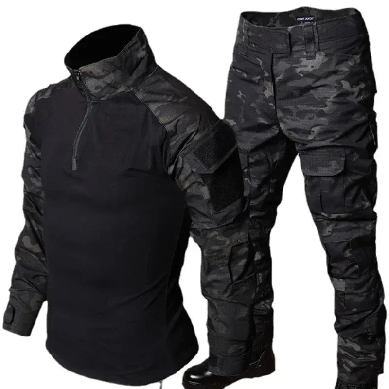 Combat Tops Waterproof Tactical Suits Elastic Multiple Pockets Quick Drying Workwear Cargo
