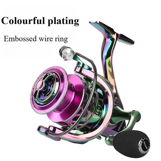 1000-6000 14+1BB Spinning Fishing Reel 5.0:1 High Speed Ratio EVA Grip Max Drag 8 Kg Handle Right/Left Carp Fishing Reel