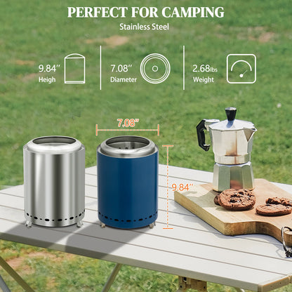 smokeless fire pit blue