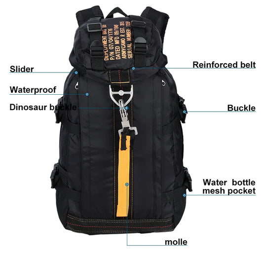 Tactical Backpack  Camping Hiking Climbing Gear Bushcraft Travel Bags Durable Sports Backpacks