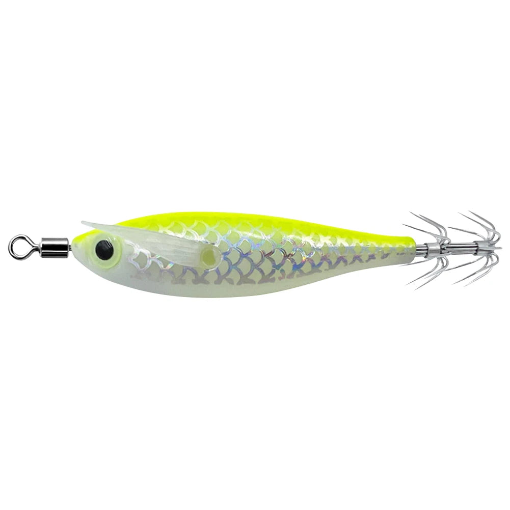 Luminous Squid Hook Cuttlefish Attracting Lure Double Hook Glow In The Dark Squid Bait Fake Octopus Bait for Octopus Squid