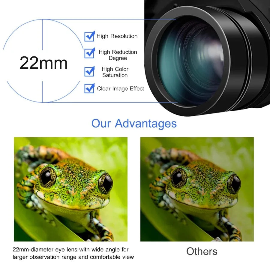 Portable Zoom culars with FMC Lens Low Light Night Vision for Bird Watching Hunting Sports