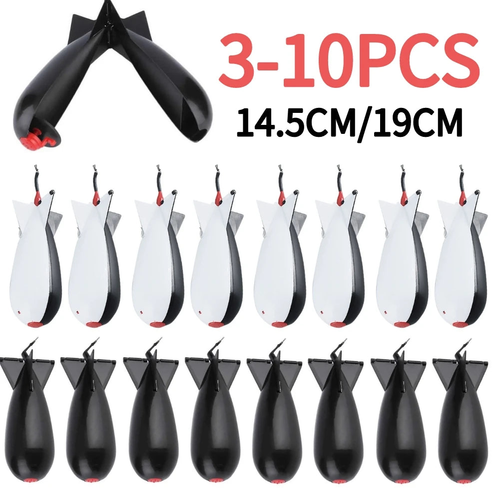 Carp Fishing Rocket Feeder Bomb Float Lure Bait Holder Container Pellet Feeders Position Fishing Accessories