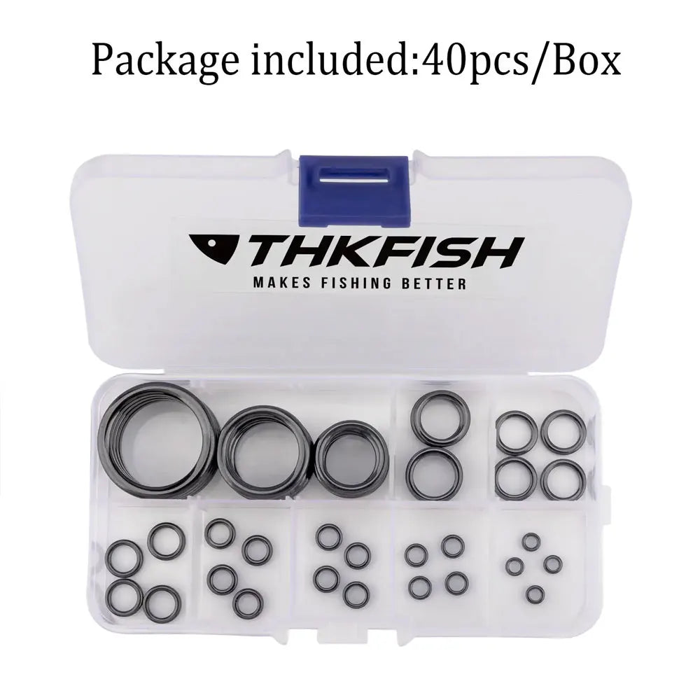 40pcs Fishing Rod Guides Ring 4  Round O Ceramic Rings For Rods Guides Replacement Accessories Fishing Tackle
