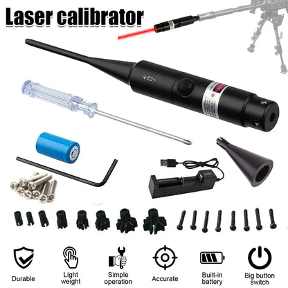 Green/Red Las-er  Calibrator with 18 Adapter Cross-border Aiming Instrument Tool