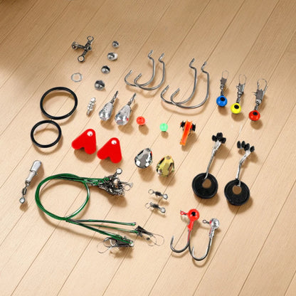 187pcs Fishing Set Including Jig Hooks Sinker Weight Swivels Snaps Fishing Accessories Kit Bass Trout Carp Fishing Accessories