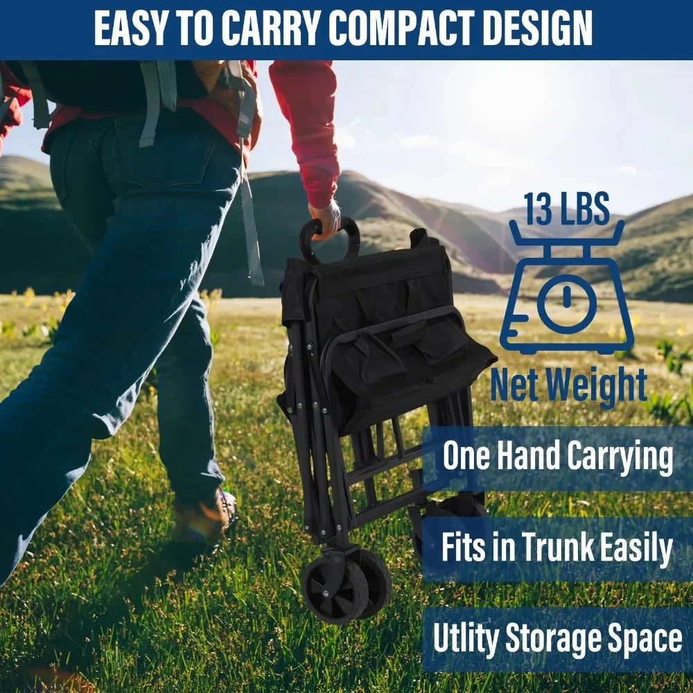 Outdoor Camping Handcart with Foldable Wheels: