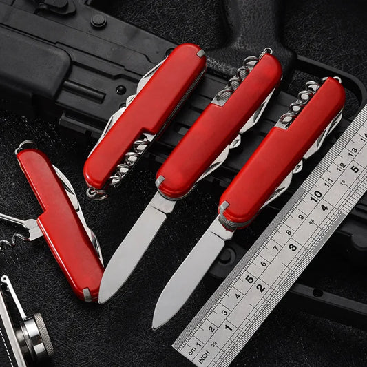 Multifunctional Swiss Folding Knife Stainless Steel 5/7/9/11 IN1Hunting Outdoor Pocket Knife Pliers Camping Survival Knife Tools