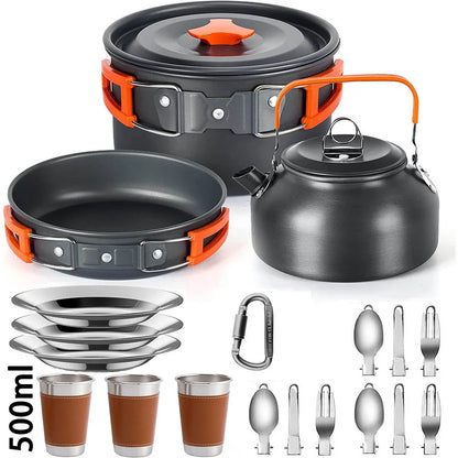 Camping Cooking Set Outdoor Aluminum Lightweight Equipment