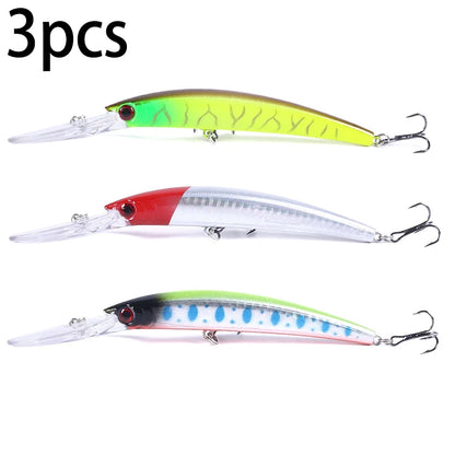 HENGJIA 1pcs 15cm 15g  Deep Diving Jerkbait Artificial Hard Bait Fishing Wobblers Minnow Lure for Bass Pike Carp Fishing  Tackle