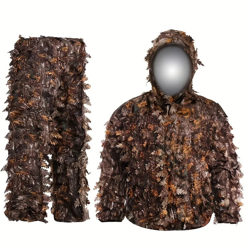 New-Sticky Flower Bionic Leaves Camouflage Suit Hunting  Suit