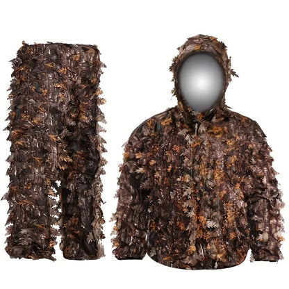 New-Sticky Flower Bionic Leaves Camouflage Suit Hunting  Suit