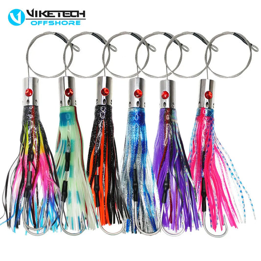 Offshore Stainless Steel Trolling Lures 9.4" Big Game Fishing Lure  9/0 Single Hookset