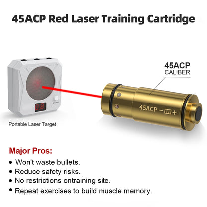 45ACP laser training cartridge Red Dot Laser Training Bullet Dry Fire Laser Trainer Cartridge Tactical Laser Bullet