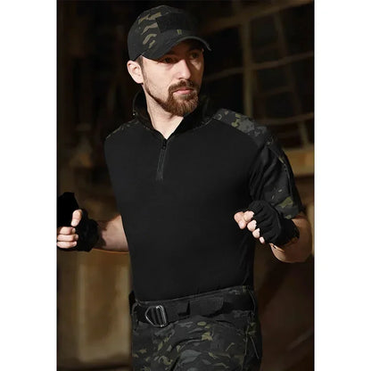 Combat Tops Waterproof Tactical Suits Elastic Multiple Pockets Quick Drying Workwear Cargo