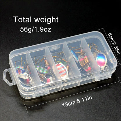 10pcs/Set Metal Spoon Spinner Fishing Lure Spoonbait Crankbaits Wobblers Bait For Bass Pike Crochet Freshwater Fishing