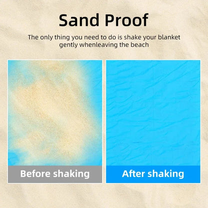 Waterproof beach blanket 200x210cm portable lightweight picnic camping hiking trip mat for beach outdoor sports camp supplies